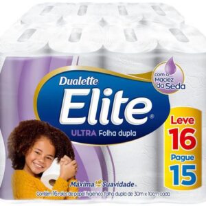 Papel Higiênico Folha Dupla Elite Ultra - 16 Rolos 30m