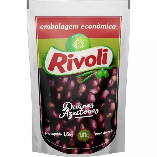 Azeitona Preta com Caroço Rivoli 1,01kg
