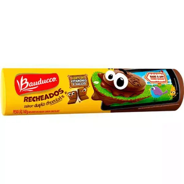 Biscoito Recheado Duplo Chocolate Bauducco 140g