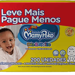 Toalhas Umedecidas MamyPoko Dia&Noite, 200 unidades, Branco