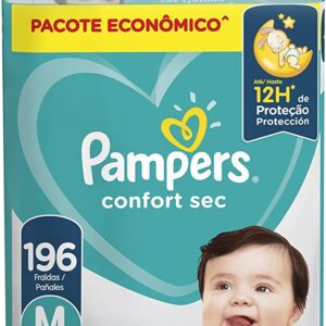 Fralda Pampers Confort Sec M 196 Unidades