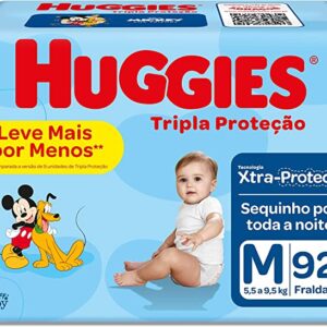 Fralda Huggies Tripla Proteção M - 92 Fraldas
