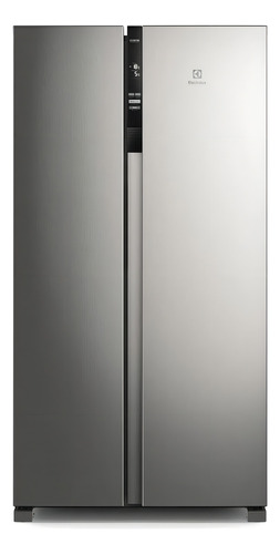 Geladeira Electrolux IS4S Frost Free Inverter 435L Side by Side cor Inox Look 220V