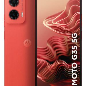 Smartphone Motorola Moto G35 5g - 256gb 12gb (4gb Ram+8gb Ram Boost) E Camera 50mp Com Ai Nfc Tela 6.7 Com Superbrilho - Coral - Vegan Leather