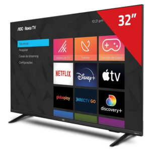 Smart Tv 32 polegadas Hd Roku Tv 32s5135/78g Preta Aoc Bivolt