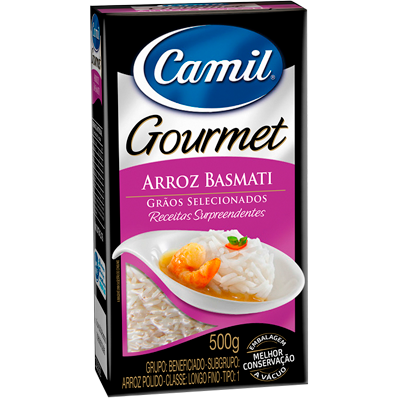 Arroz Basmati pacote 500g - Camil Gourmet