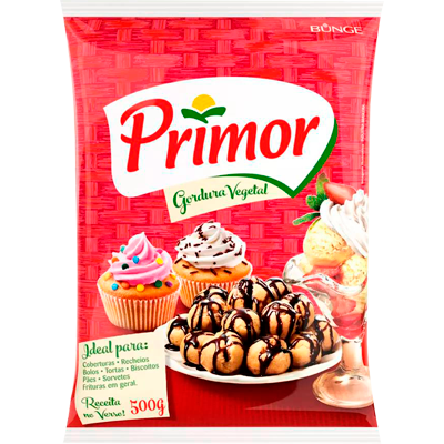 Gordura Vegetal em Pasta pacote 500g - Primor