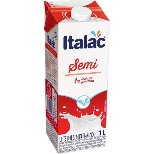 Leite Longa Vida Semidesnatado com Tampa Italac 1L