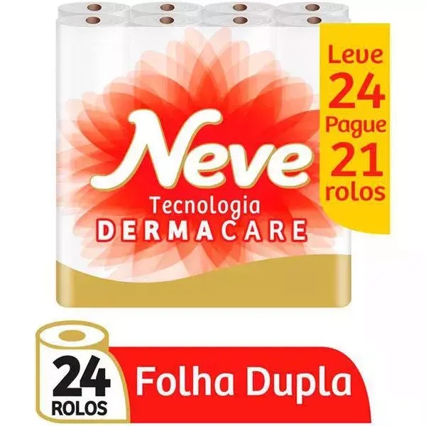 Papel Higiênico Neve Folha Dupla Leve 24 Pague 21 30m